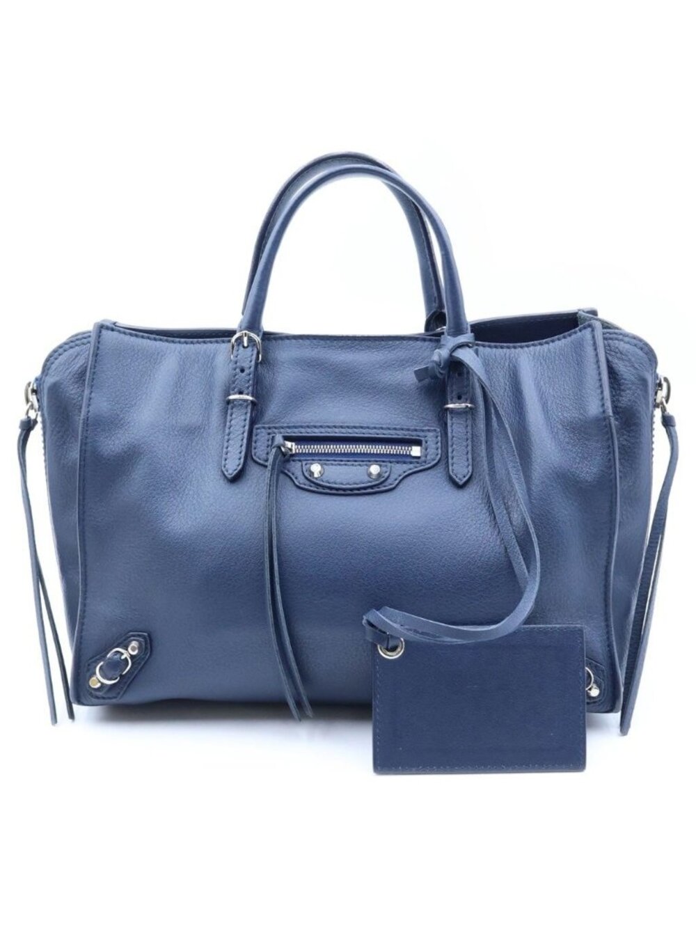 Balenciaga Paper Mini 2-Way Bag Leather Blue